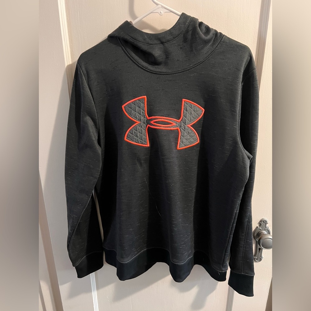 Under Armour Black Hoodie with Red Logo